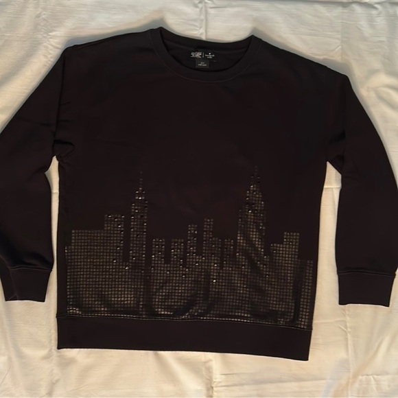 Kate Spade The Empire State Building Black 100% Cotton Sweat Shirt Fits up to M - Picture 7 of 9